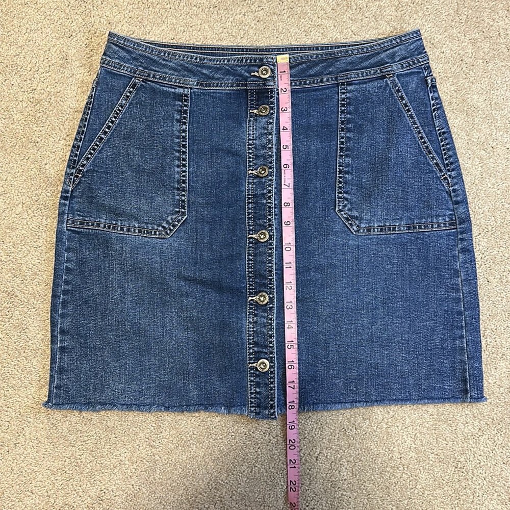 Liz Claiborne button down denim skirt 14 - Picture 8 of 9